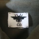 Christian Dior Short Sleeve Military Jacket Army Green Stretch Cotton Size US 6