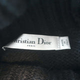 Christian Dior Side-Zip Turtleneck Sweater Black Alpaca Size US 4