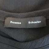 Proenza Schouler Grommet-Embellished Tee Black Size Extra Small Short Sleeve Top