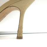 Bottega Veneta Padded Mules Beige Quilted Leather Size 36 Open Toe Heels