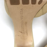 Bottega Veneta Padded Mules Beige Quilted Leather Size 36 Open Toe Heels