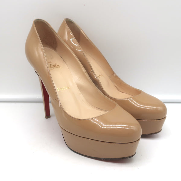 Christian Louboutin Bianca 120 Platform Pumps Nude Patent Leather Size –  Celebrity Owned