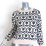 Weekend by Max Mara Odeon Floral Jacquard Sweater Cream Cotton-Blend Size Small