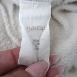 THE GREAT Cropped Sweatpants Cream Daisy Stamp Cotton Size 3