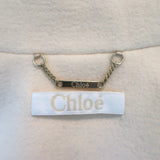 Chloe Side-Buckled Coat Milk Stretch Wool Crepe Size 36