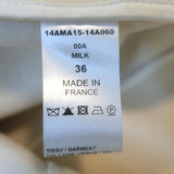 Chloe Side-Buckled Coat Milk Stretch Wool Crepe Size 36