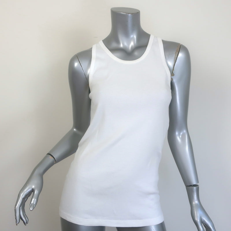 Saint Laurent Tank Top White Cotton Size Medium
