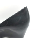 Gucci Marola Interlocking GG Peep Toe Jelly Wedge Pumps Black Size 38 NEW