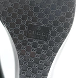 Gucci Marola Interlocking GG Peep Toe Jelly Wedge Pumps Black Size 38 NEW