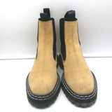 Proenza Schouler Chelsea Boots Beige Suede Size 38.5 Lug Sole Ankle Boots