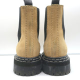 Proenza Schouler Chelsea Boots Beige Suede Size 38.5 Lug Sole Ankle Boots