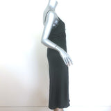 L'Agence Song Lace-Trimmed Slip Dress Black Silk Charmeuse Size 2 NEW