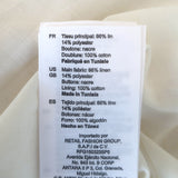 Sandro Tanzanite Ruffled Shirtdress Ecru Size 36 Short Sleeve Mini Dress NEW