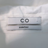 Co Essentials Tiered Midi Shirt Dress White Poplin Size Small