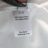 Co Essentials Tiered Midi Shirt Dress White Poplin Size Small