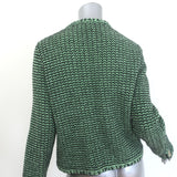 Chanel Cashmere Tweed Cardigan Jacket Sage Green Size 44