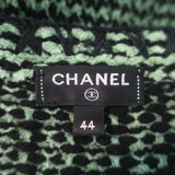Chanel Cashmere Tweed Cardigan Jacket Sage Green Size 44