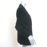 FRAME Classic Velvet Blazer Black Size 8 One-Button Jacket