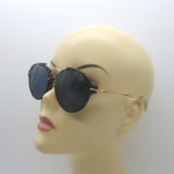 Christian Dior Eclat Round Sunglasses Dark Tortoise Shell UCM72
