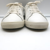 Saint Laurent Andy Low Top Sneakers White Leather & Leopard Calf Hair Size 39