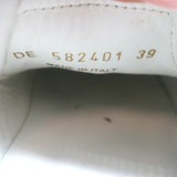 Saint Laurent Andy Low Top Sneakers White Leather & Leopard Calf Hair Size 39