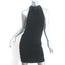 Alice + Olivia Crystal Flower-Embellished Halter Mini Dress Black Size Small