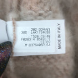 Brunello Cucinelli Striped Mohair Shearling Bomber Jacket Cream/Beige Size Small