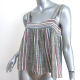 Xirena Zoe Tank Top Gray Metallic-Striped Cotton Size Extra Small