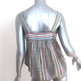 Xirena Zoe Tank Top Gray Metallic-Striped Cotton Size Extra Small