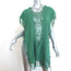 Caravana Fringed Cover-Up Tunic Green Gauze One Size