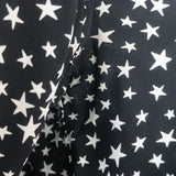 Saint Laurent Star Print Silk Shirt Black/White Size 42 Long Sleeve Blouse
