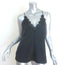 Cami NYC Everly Camisole Black Silk Satin Size Medium Crisscross-Back Tank Top