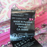 Isabel Marant Zarga Puff Sleeve Blouse Fuchsia Printed Stretch Silk Size 38 NEW