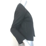 IRO Tim Leather-Trim Open Front Jacket Black Size 28