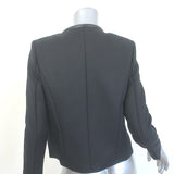 IRO Tim Leather-Trim Open Front Jacket Black Size 28