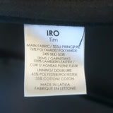 IRO Tim Leather-Trim Open Front Jacket Black Size 28