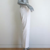 Brochu Walker Talia Cropped Pants White Stretch Linen Size Small