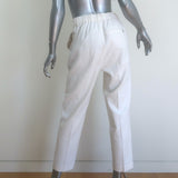 Brochu Walker Talia Cropped Pants White Stretch Linen Size Small