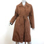Bottega Veneta Trench Coat Brown Silk-Blend Size 40 Belted Long Jacket