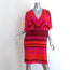 Antik Batik Dress Talencia Fuchsia Striped Silk Size Large Short Kaftan