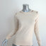 Oscar de la Renta Tulle Insert Cutout Sweater Ivory Wool Size Small