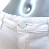 L'Agence Sneeki Low Rise Straight Leg Jeans White Stretch Denim Size 27