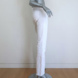 L'Agence Sneeki Low Rise Straight Leg Jeans White Stretch Denim Size 27