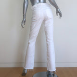 L'Agence Sneeki Low Rise Straight Leg Jeans White Stretch Denim Size 27