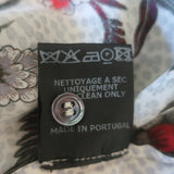 Isabel Marant Tie-Neck Top Floral Print Stretch Silk Size 40 Long Sleeve Blouse