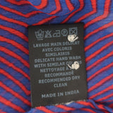 Isabel Marant Etoile Blouse Red/Blue Maze Print Chiffon Size 36 Long Sleeve Top