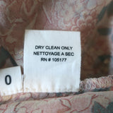 Ulla Johnson Colette Blouse Light Pink Lurex Floral Print Silk Size 0