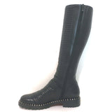 Christian Louboutin Meteorita Studded Knee High Boots Black Leather Size 39.5