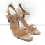Ralph Lauren Purple Label Crisscross Sandals Beige Suede Size 8.5 Open Toe Heels