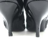 Lanvin Mary Jane Pumps Black Patent Leather Size 37.5 Pointed Toe Heels
